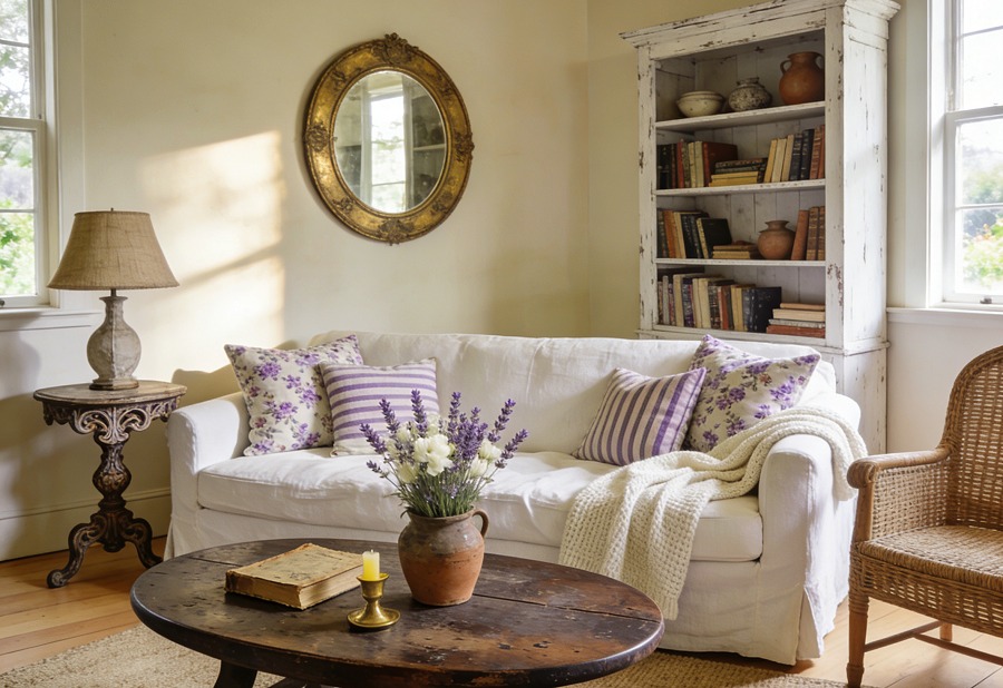 Style A Living Room with a White Sofa | homeyfad