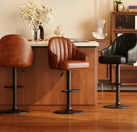 Leather Bar Stool Swivel