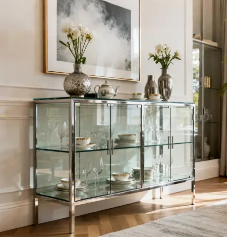glass sideboard