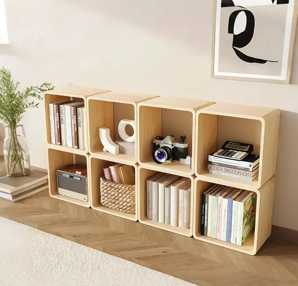 Open Wood Bookcase