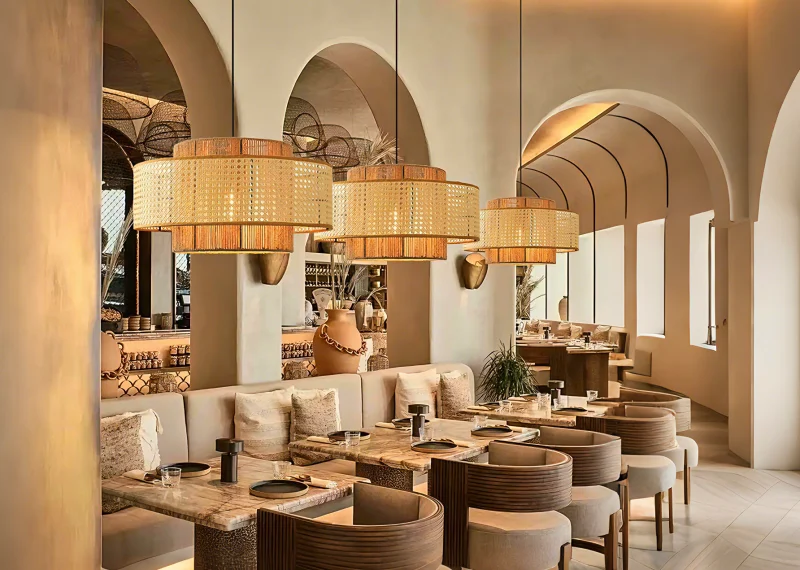 Rattan Restaurant Lighting