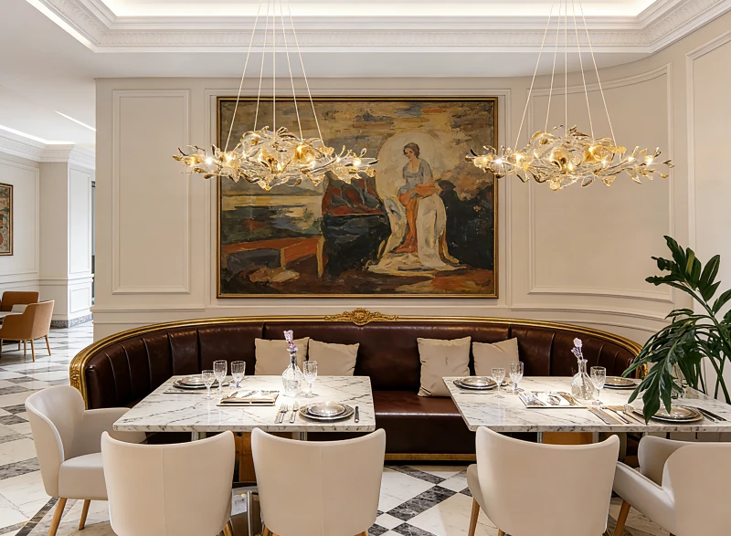 crystal pendant light for restaurant 