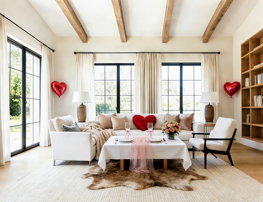 Living Room Decor with Valentine’s Day | homeyfad