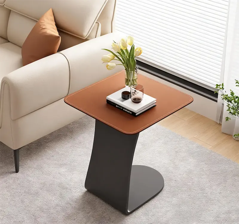 C-Shape Metal Side Table