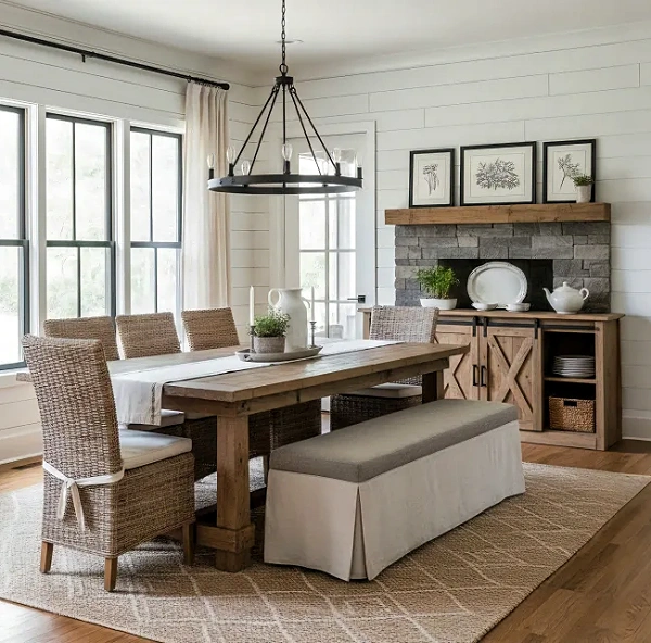 Rectangular dining table