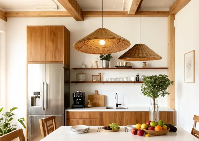 rattan pendant light for kitchen island