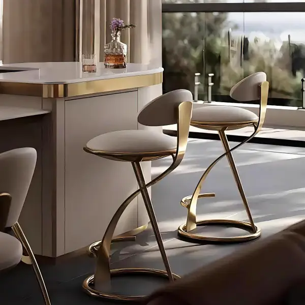 HomeyFad Luxury Leather Bar Stools