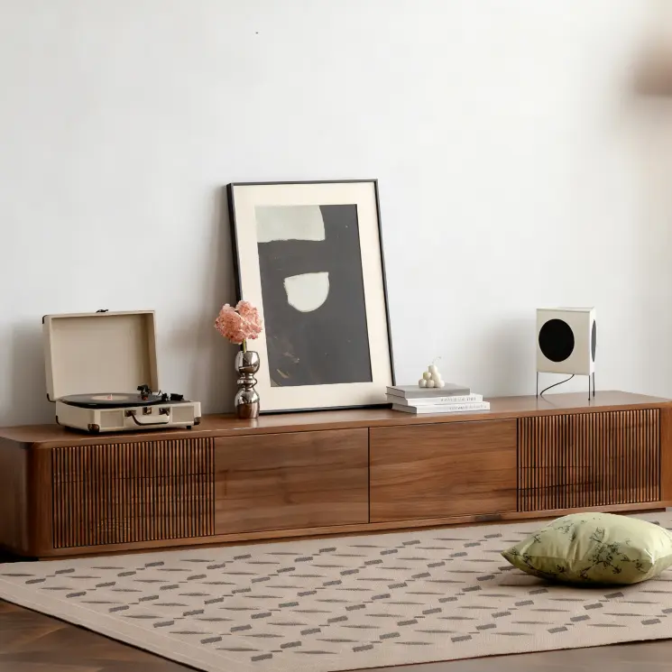 Mid-Century Modern Wooden TV Stand