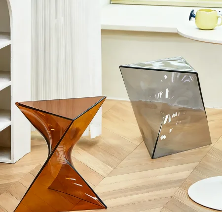 Acrylic Triangle Small Side Table