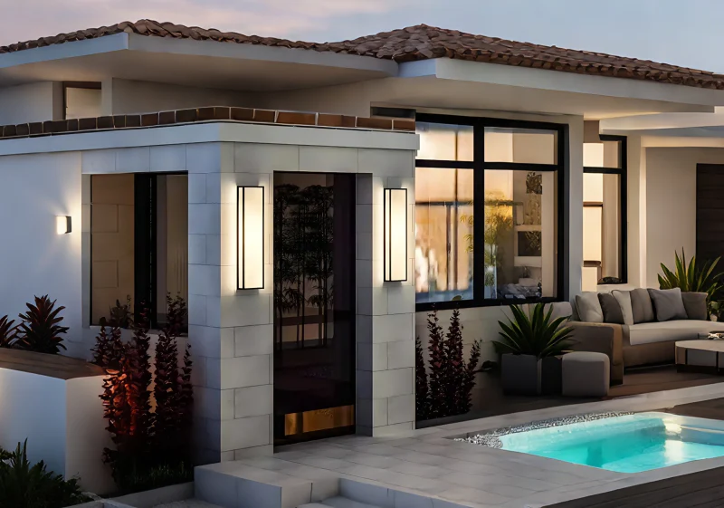 Geometric Rectangle Outdoor Wall Light