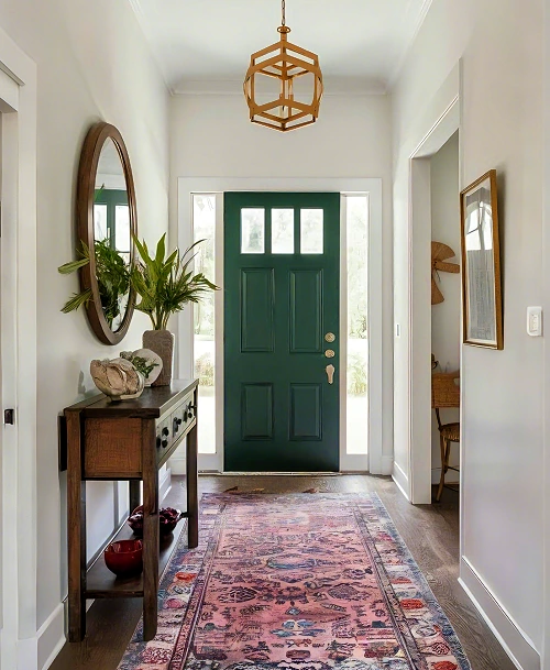 hallway decor with rug