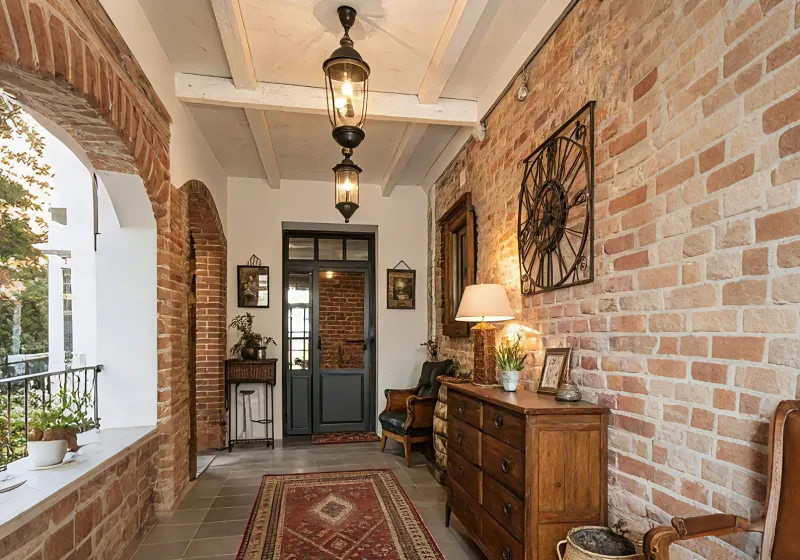 Industrial style home decor with lighting