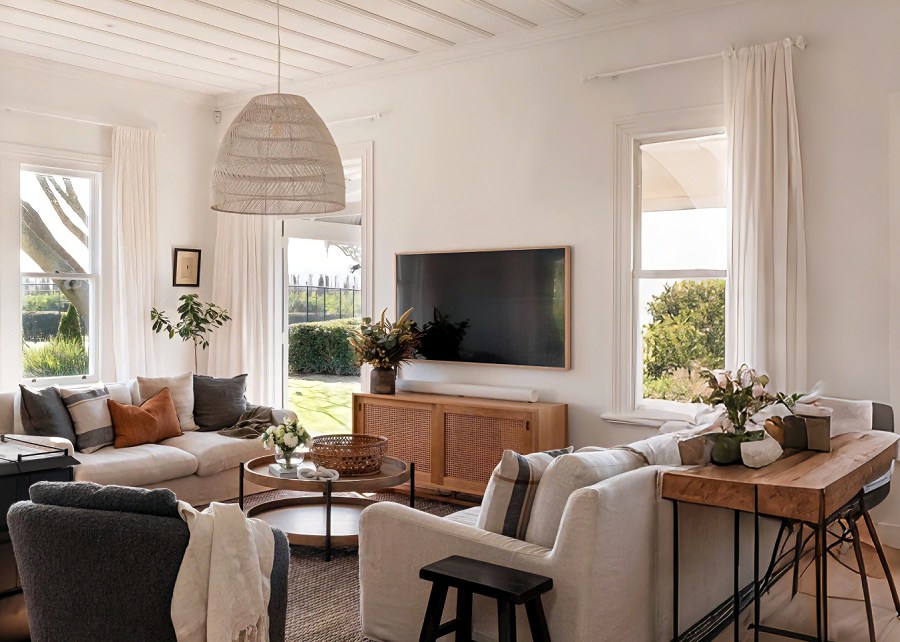 Living Room Furniture Around a TV