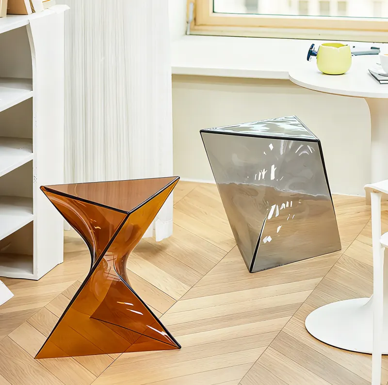 Acrylic Triangle Side Table