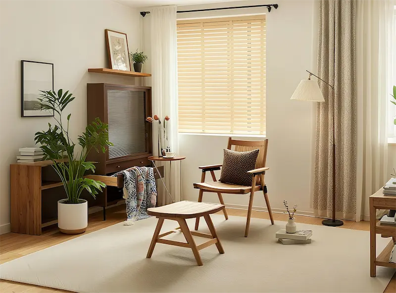 wood chair in the living room
