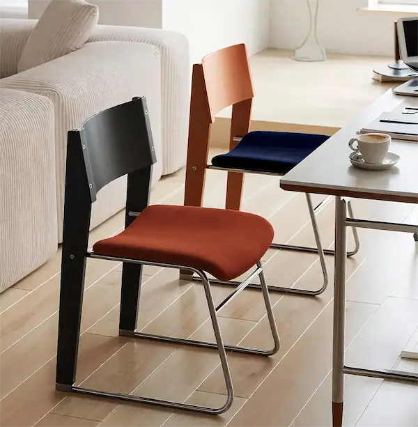 Velvet Open Back Armless Dining Chair