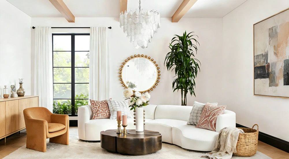 small living room with decorating