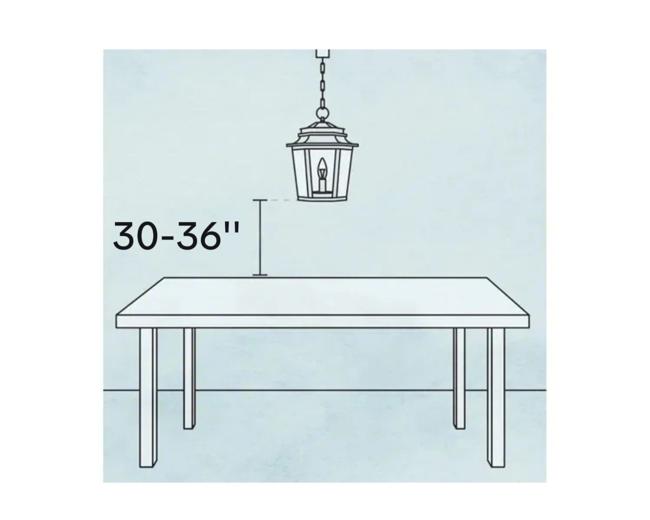  the pendant light above the dining area