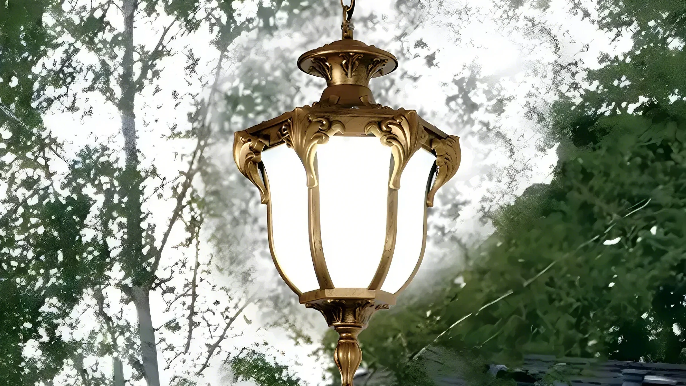 This vintage bell-shaped pendant light
