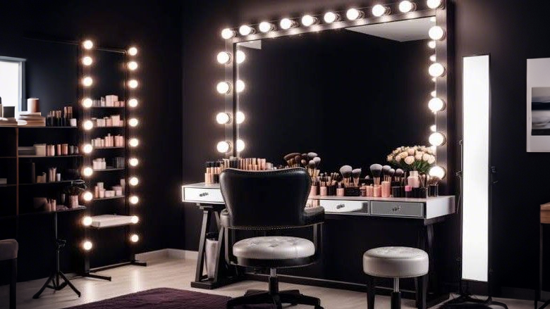 modern black makeup vanity | homeyfad