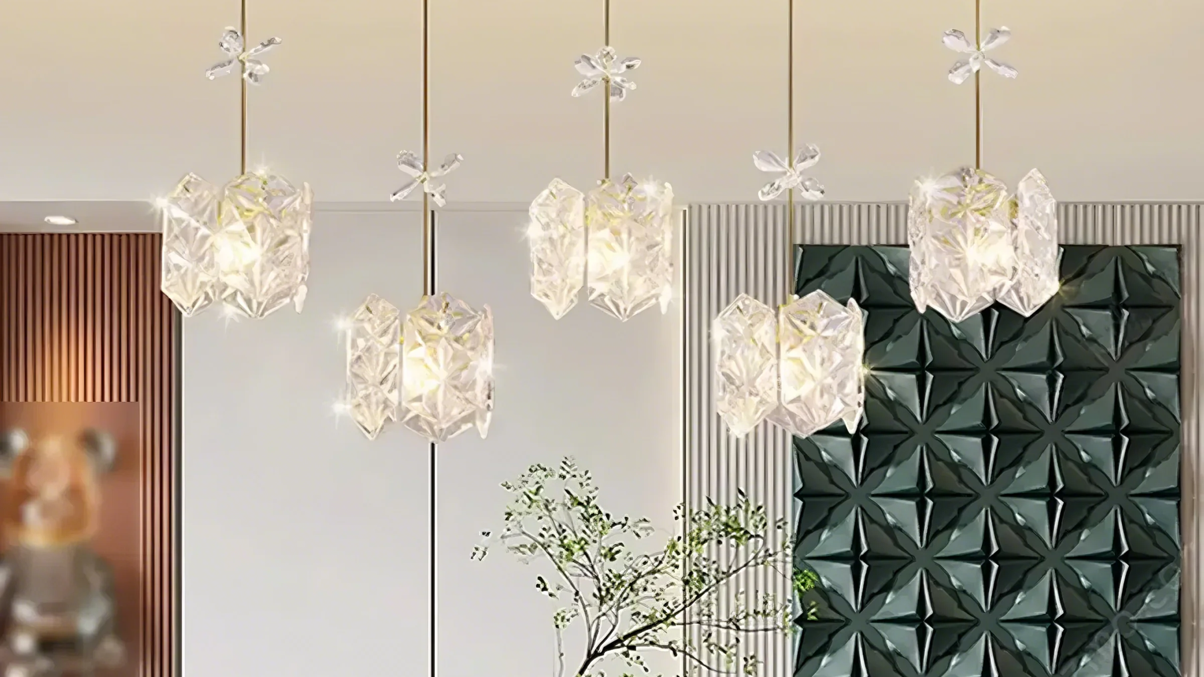 modern gold large island pendant light
