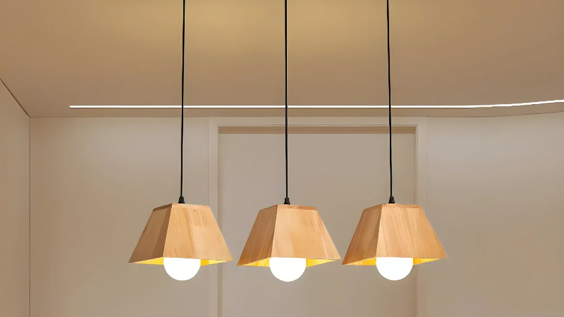 medium-sized wood pendant light