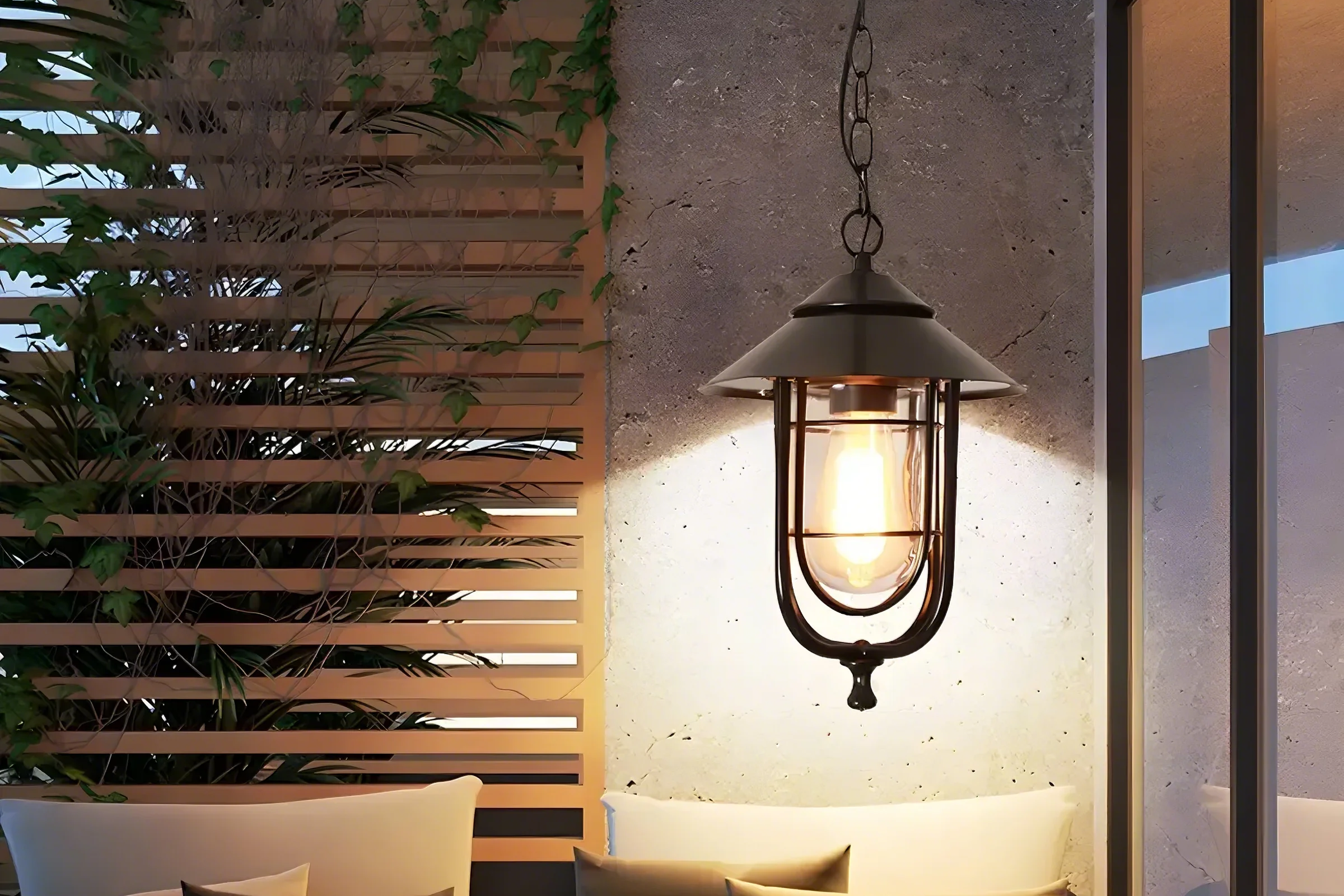 Vintage Metal Lantern Design Outdoor Pendant Light