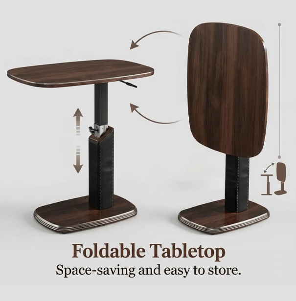 Modern Adjustable Height Swivel C-Shaped Side Table | homeyfad