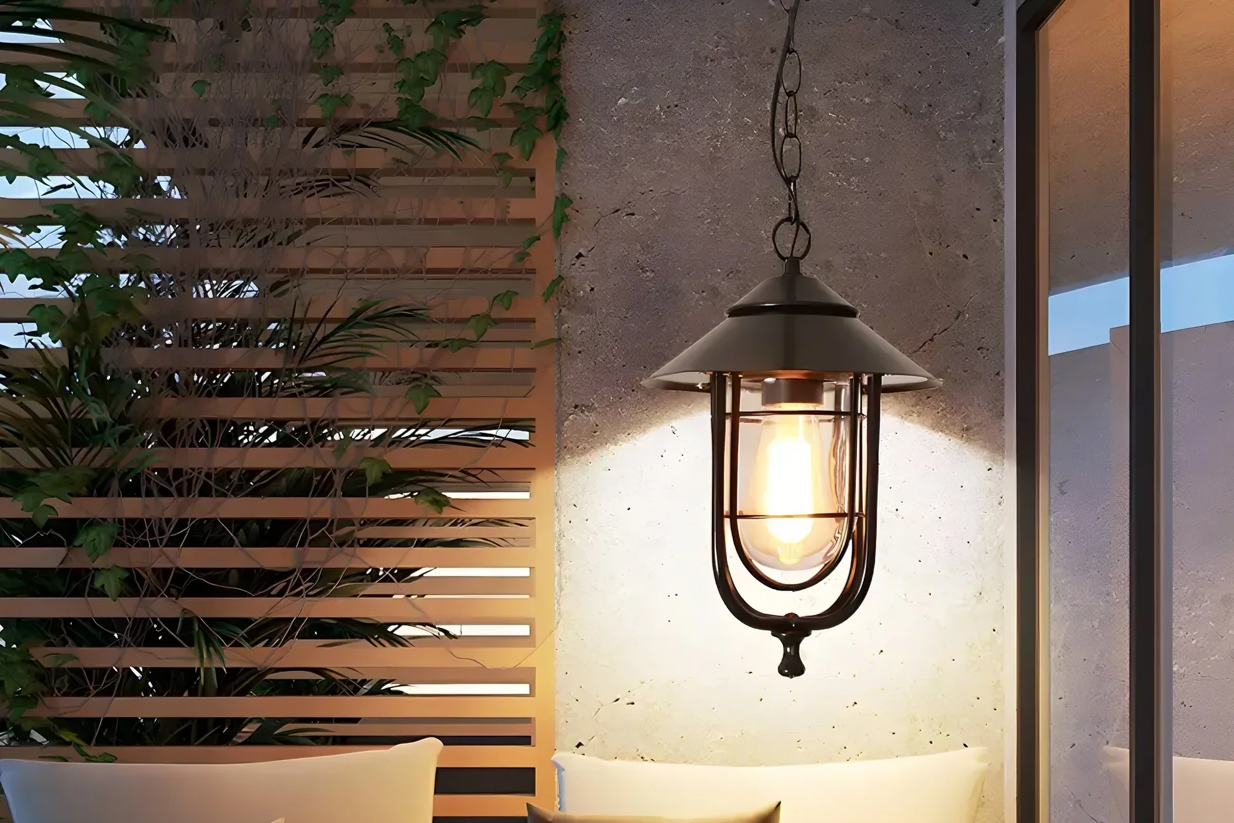 Vintage Metal Lantern Design Outdoor Pendant Light