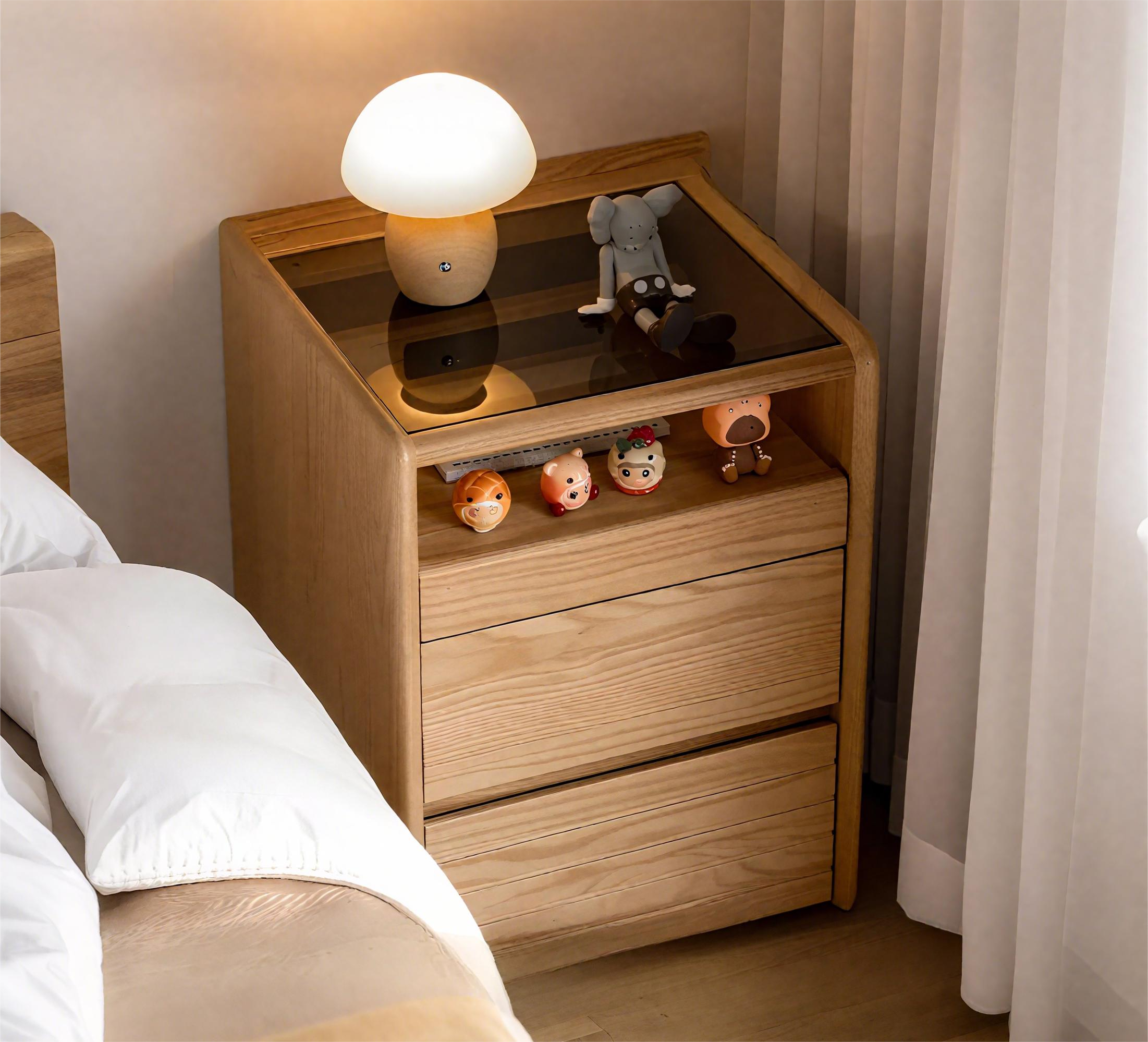 Wooden Multi-Drawer Nightstand