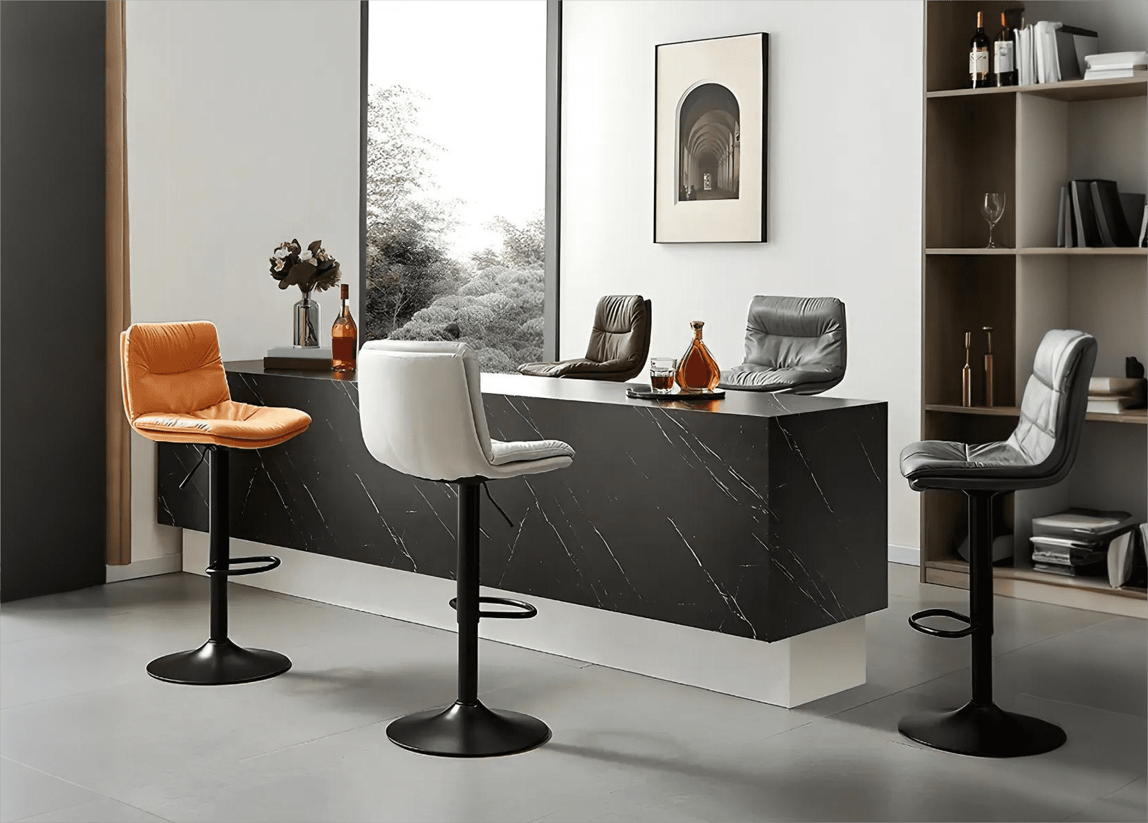 Leather Bar Stools | homeyfad