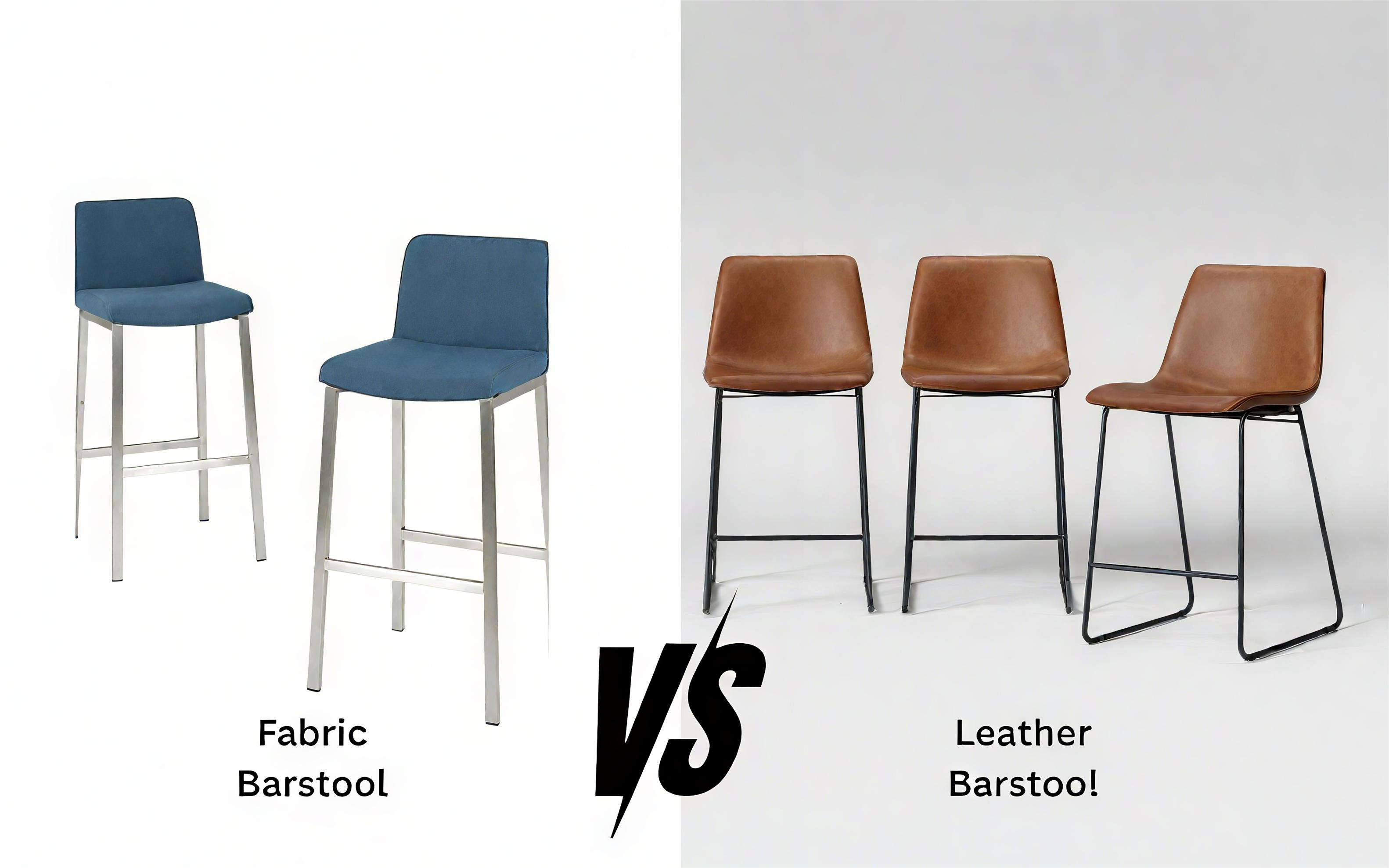 Fabric vs. Leather Bar Stools | homeyfad