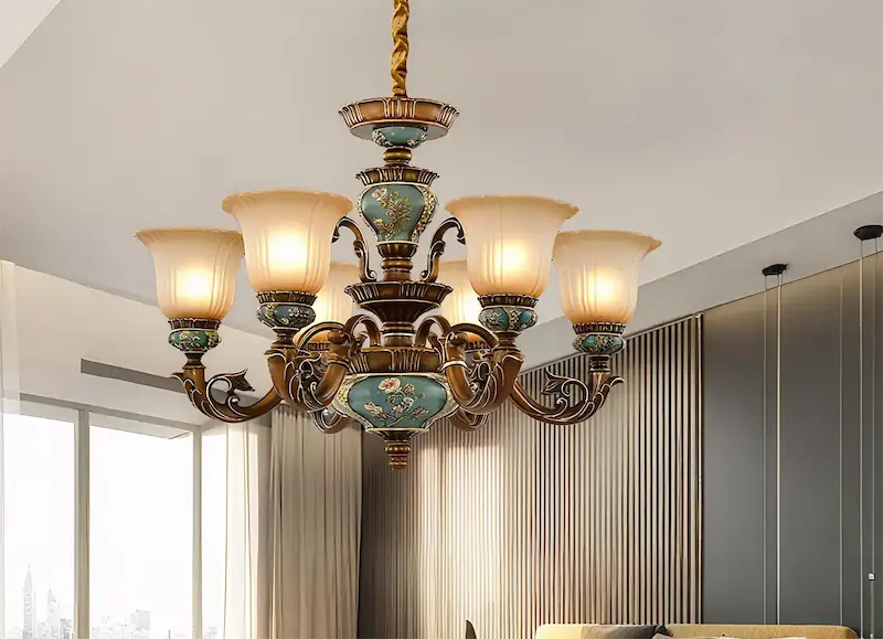 Floral Chandelier for Living Room