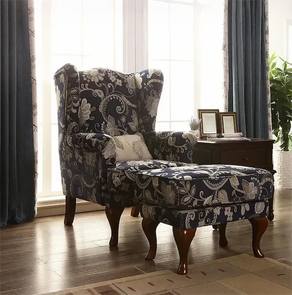 Accent Chair with Ottoman for Living Room