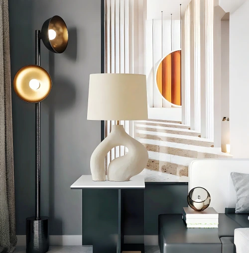 Geometric Table Lamp for Bedroom | homeyfad