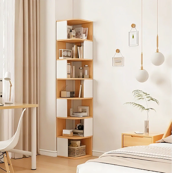 corner bookcase