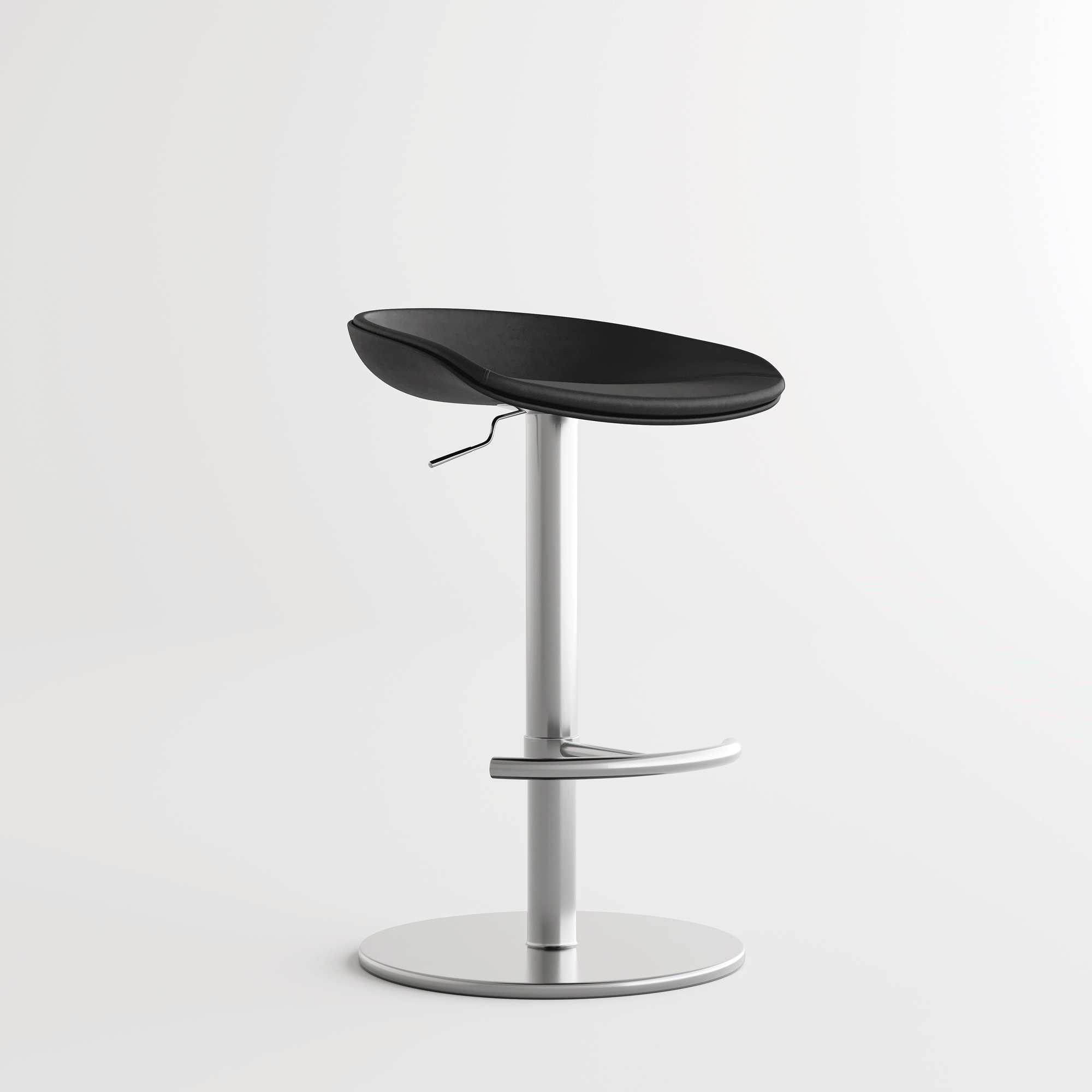 Industrial Modern Pedestal Leather Bar Stools | homeyfad