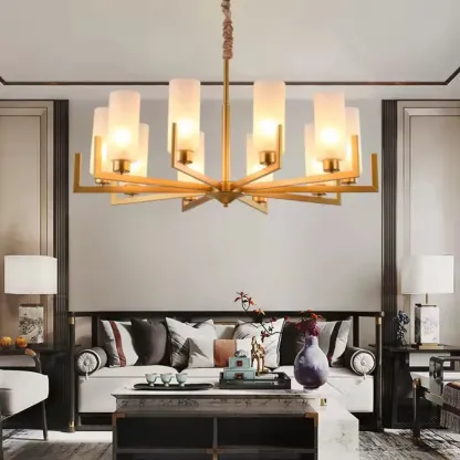 Modern Industrial Metal Chandelier for Living Room Image - 2