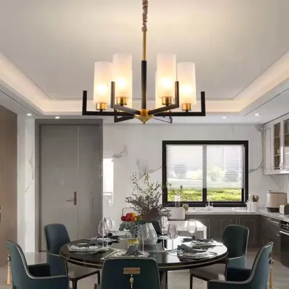 Modern Industrial Metal Chandelier for Living Room Image - 3