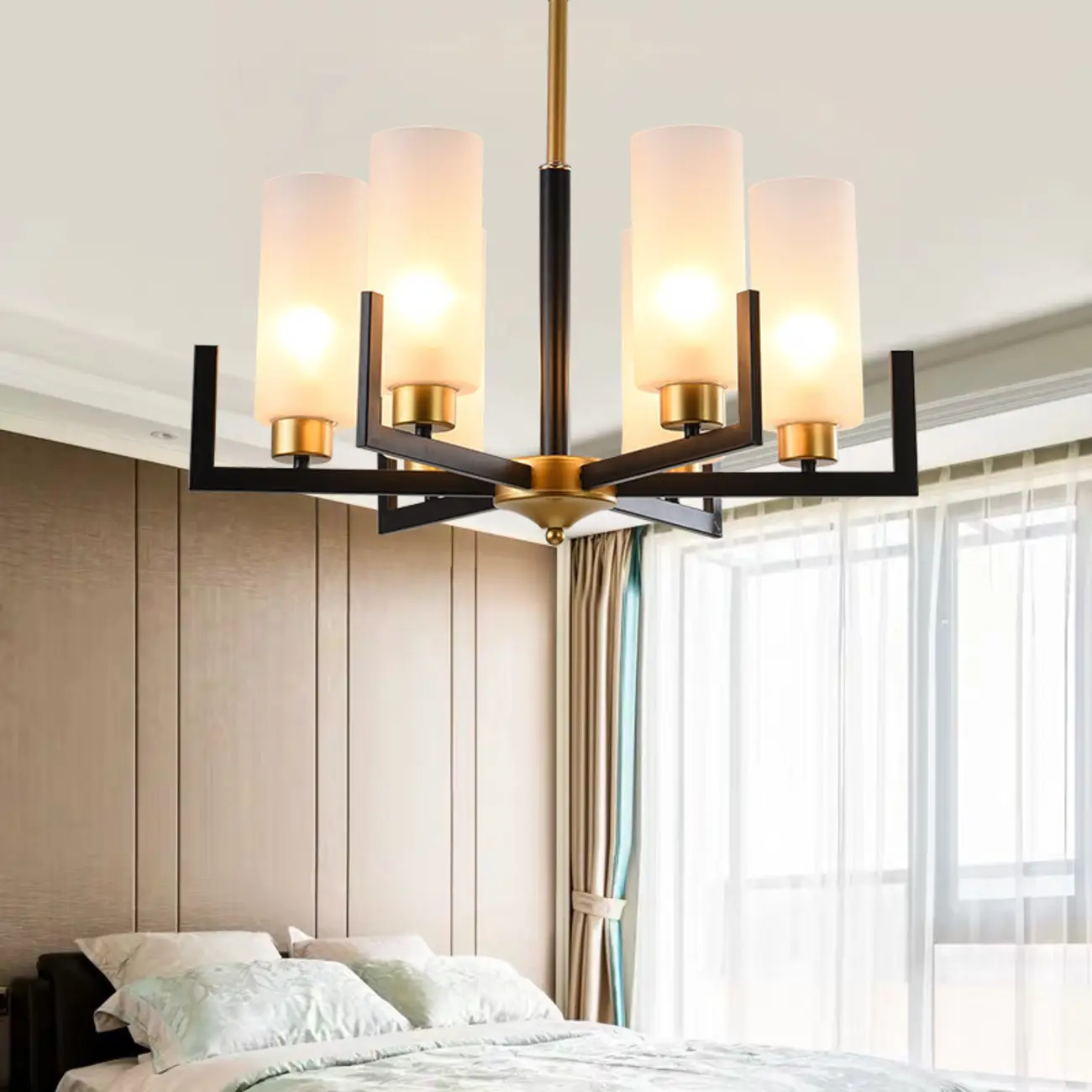 Modern Industrial Metal Chandelier for Living Room Image - 4 | homeyfad