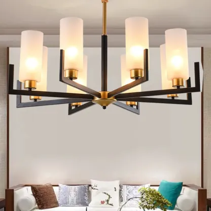 Modern Industrial Metal Chandelier for Living Room Image - 18