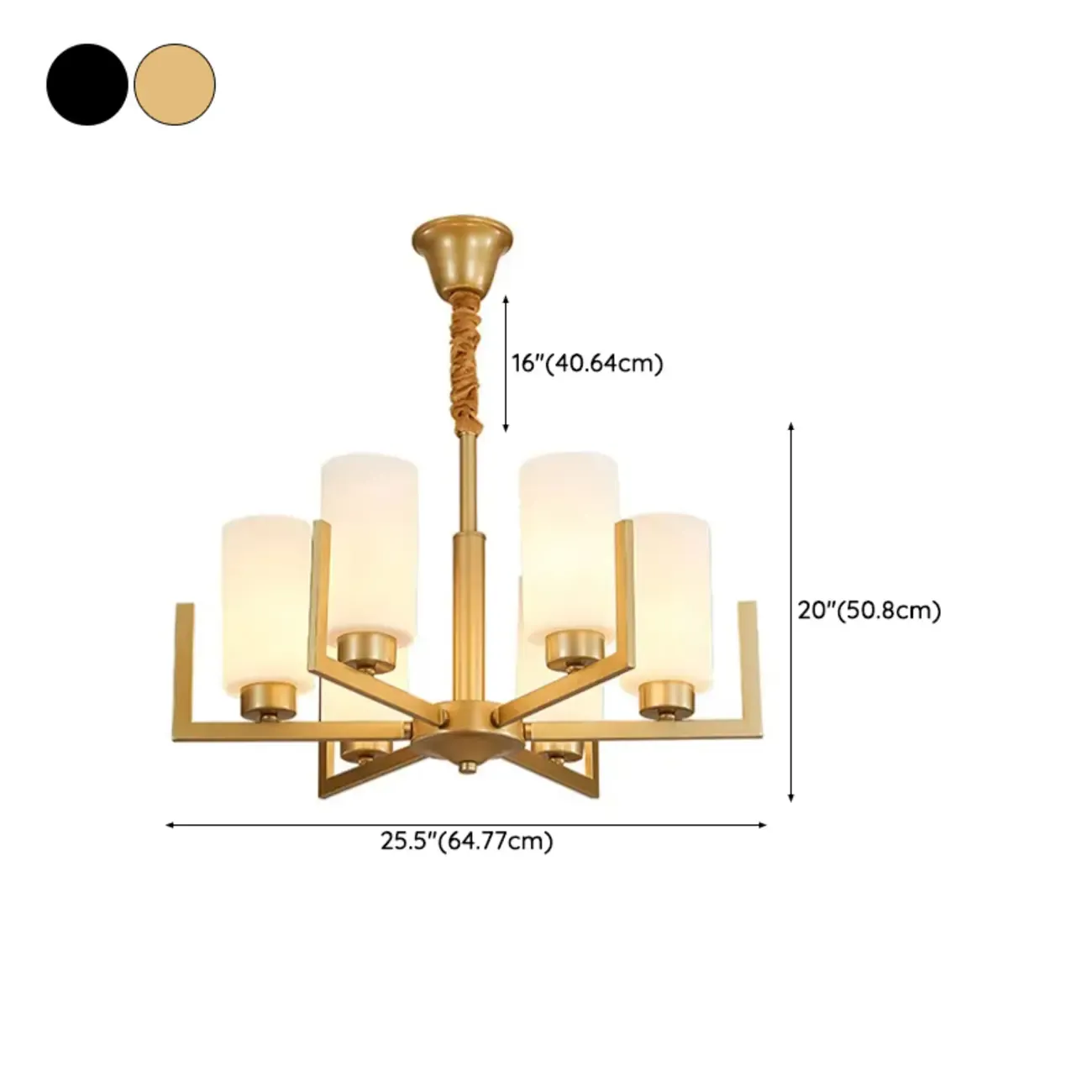 Modern Industrial Metal Chandelier for Living Room #size