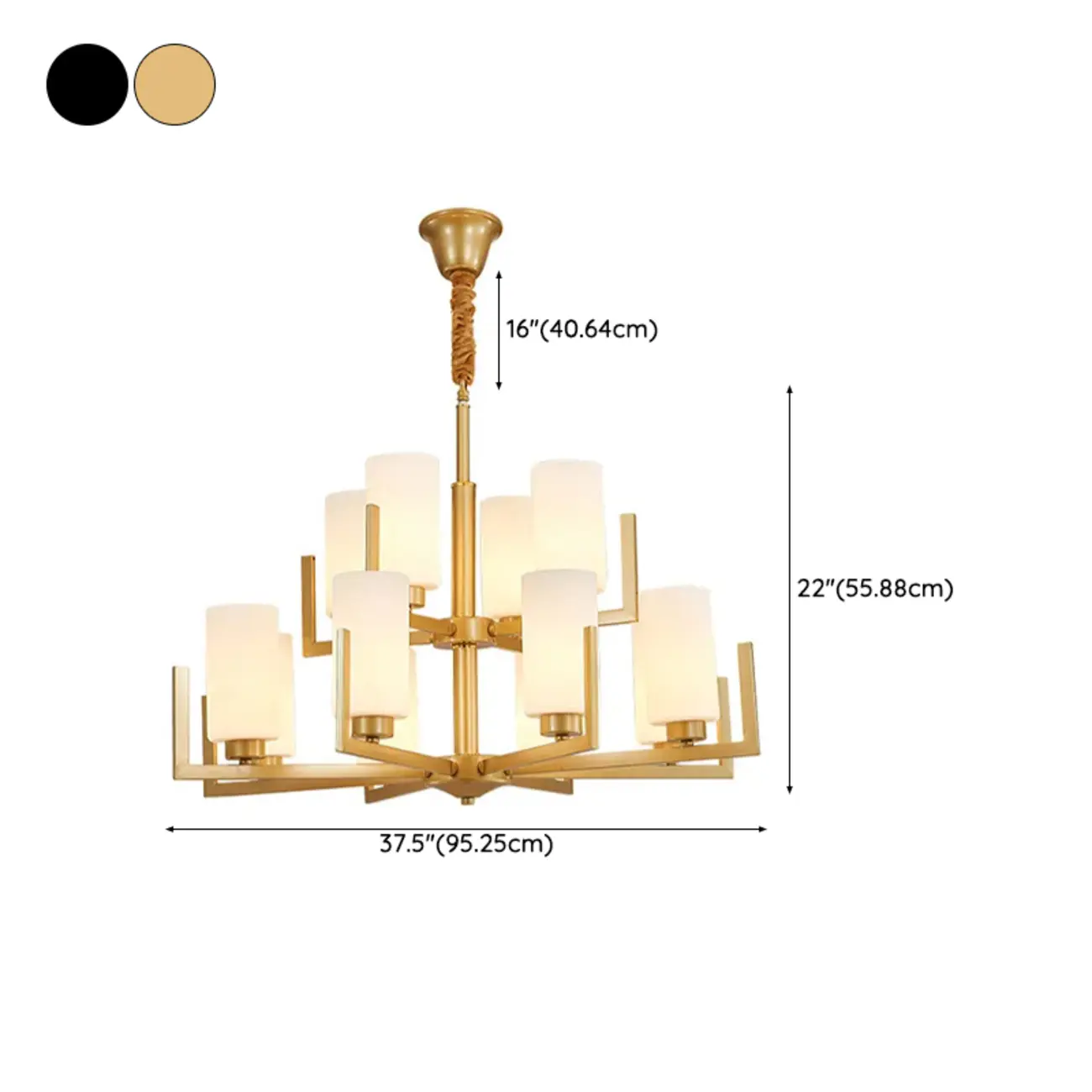 Modern Industrial Metal Chandelier for Living Room Image - 22 | homeyfad