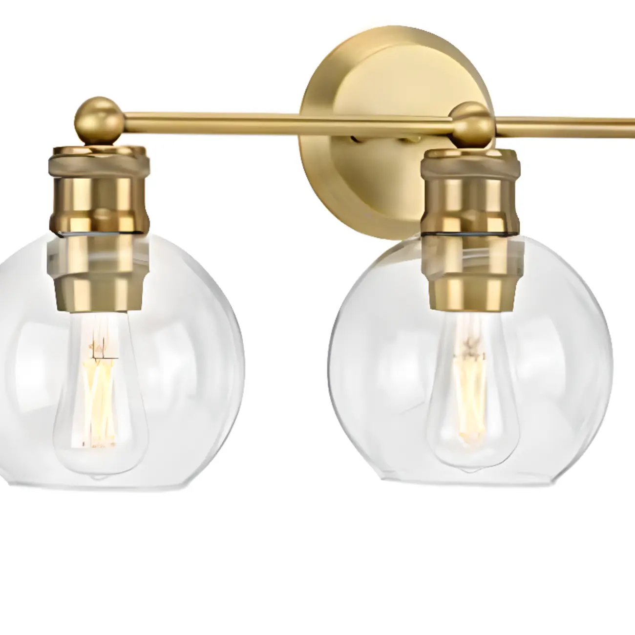 3-Light Vintage Brass Globe Vanity Light Fixture for Bathroom Image - 8 | homeyfad