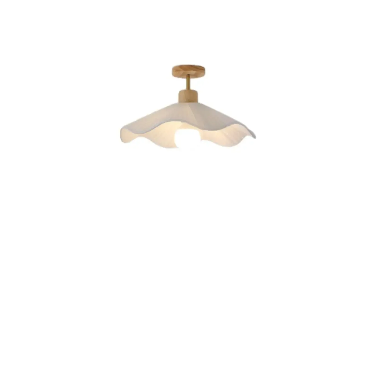 Modern Minimalistic Flush Ceiling Light with Fabric Shade | HomeyFad