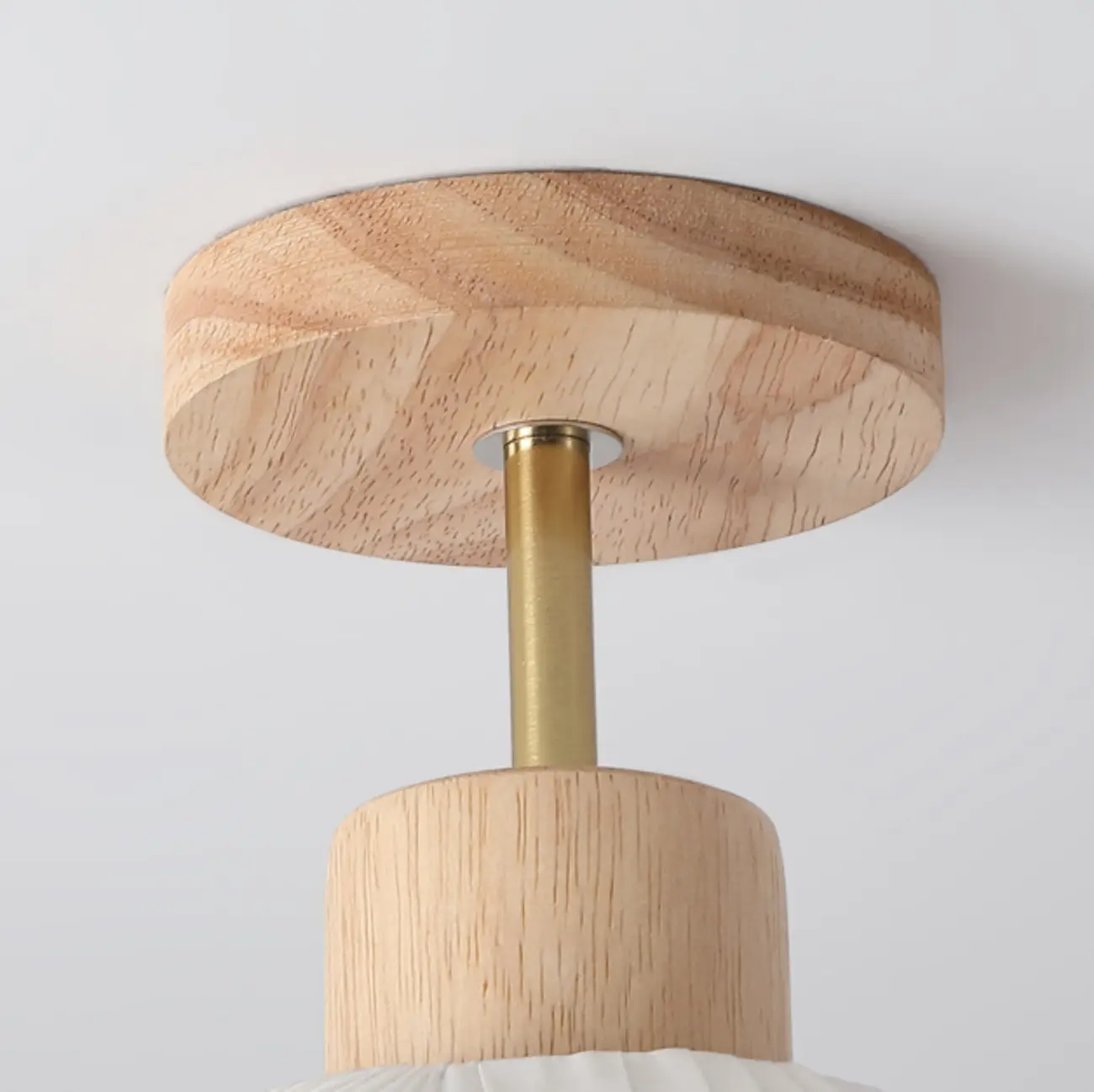 Modern Minimalistic Flush Ceiling Light with Fabric Shade Image - 10 | homeyfad