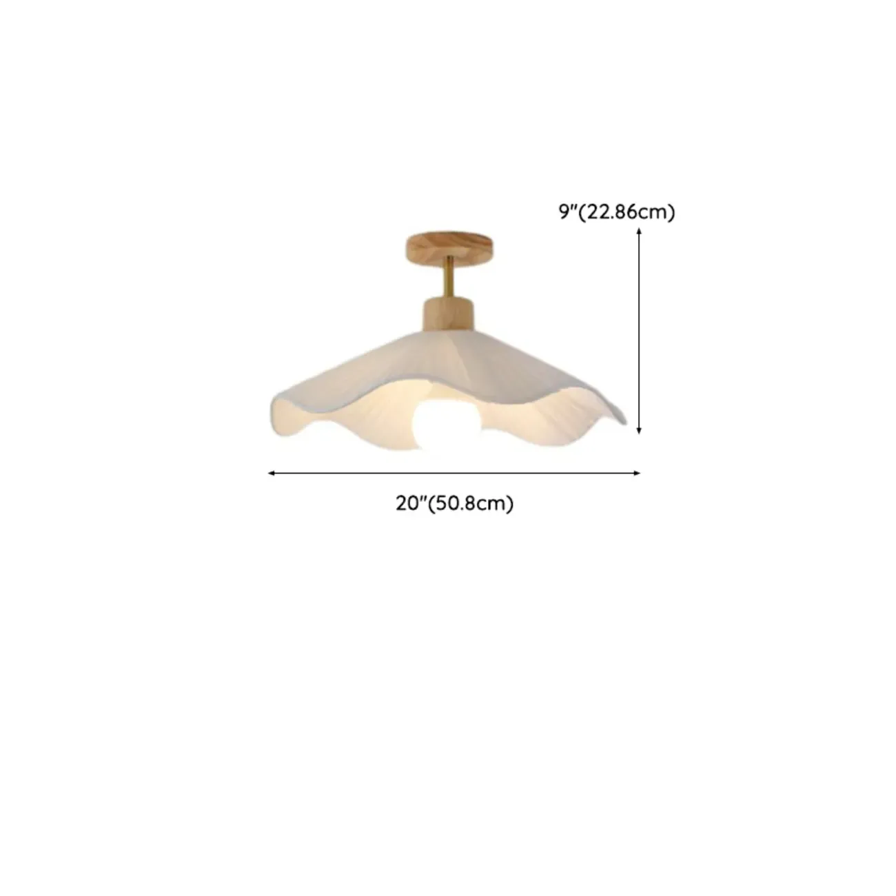 Modern Minimalistic Flush Ceiling Light with Fabric Shade Image - 15