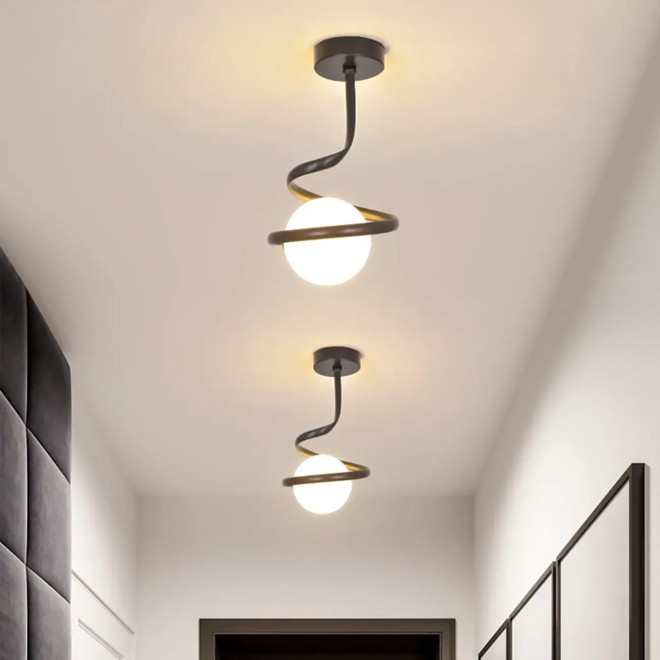 Creative Mini LED Ceiling Lamp for Living Room Elegance Image - 1
