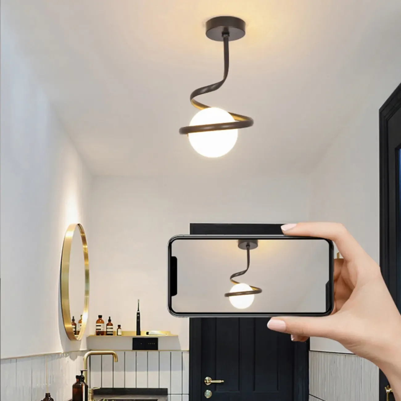 Creative Mini LED Ceiling Lamp for Living Room Elegance Image - 15