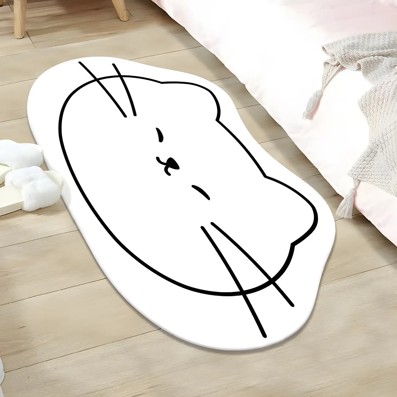 Novelty Polyester Cat Area Rug for Kids Bedroom Image - 1 | homeyfad